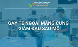 GÂY TÊ NGOÀI MÀNG CỨNG GIẢM ĐAU SAU MỔ